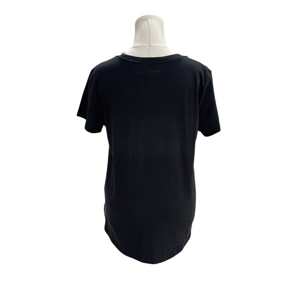 Levis Black Glitter Logo Graphic T Shirt Womens XL Casual Streetwear Y2K Retro - Picture 5 of 7